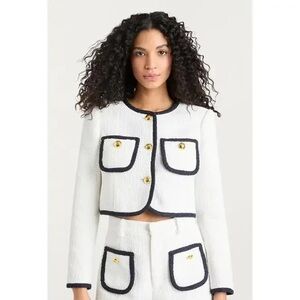 CINQ À SEPT Contrast Auden Jacket (Size 12)